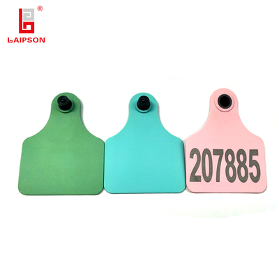 TPU Sensitive 860-960Mhz Long Range UHF Two Piece Cattle Ear Tag For Livestock