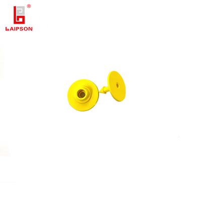 Laipson OEM Basf TPU Custom Visual Yellow Pig Sheep Ear Tag For Farm Identification Marking