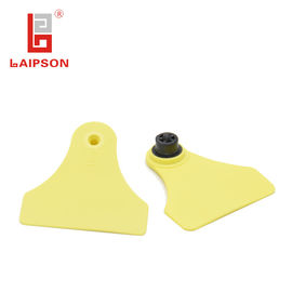 Closed Head Custom Ear Tags For Goats Laser Printing Waterproof Lightweight Sheep Tag