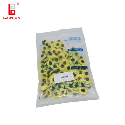 28mm Round Tpu Tamperproof Livestock Ear Tag For Swine Goat Laser Printing